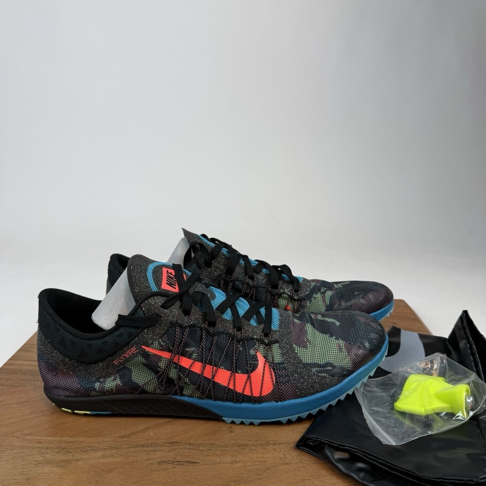 NIB Mens Nike Zoom Victory XC 3 Black Hot Lava Track Shoes Sneakers Size 12.5 D